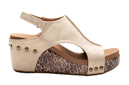 Corkys Footwear Women's Carley Wedges, Featuring Corkys EVA Foam Cushioned Insoles, A 2.5 Inch Heel, Lightweight For All Day Wear, And Hook And Loop Closure