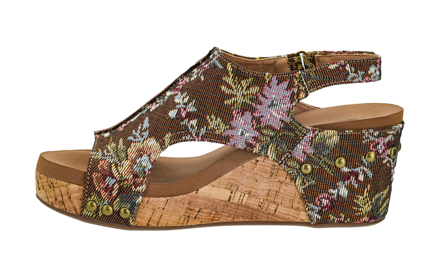 Corkys Footwear Women's Carley Wedges, Featuring Corkys EVA Foam Cushioned Insoles, A 2.5 Inch Heel, Lightweight For All Day Wear, And Hook And Loop Closure