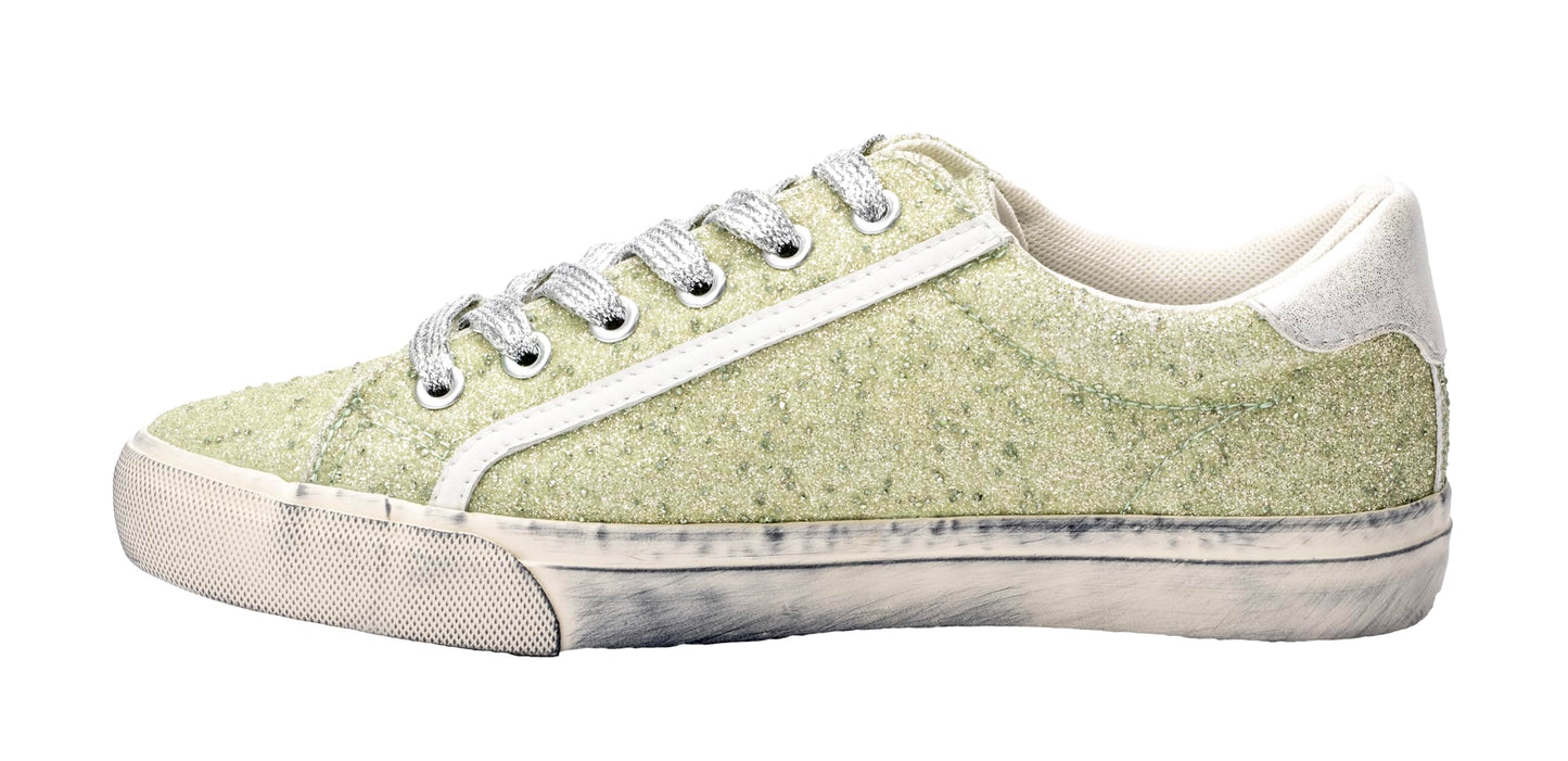 Corkys Footwear Hey Girl Womens Big Dipper Fashion Sneakers - Featuring a Star Patch on The Side with Stud Embellishments, Comfortable Insoles, and A Lace-up Design