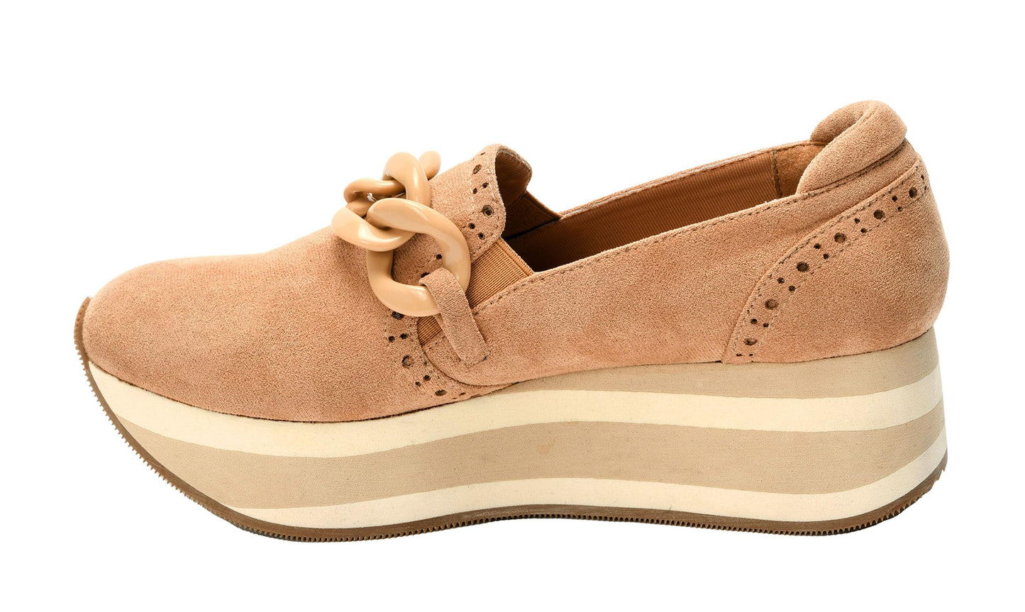 Corkys Footwear So What Slip-On 1.75-inch Platform Sneakers, Cushioned Insoles, Chunky Chain Detail, Comfortable, Stylish, Trendy Footwear