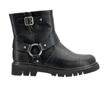 Corkys Footwear Womens Pick Of The Patch Boots - Featuring a 1.25-Inch Heel, Straps Around the Ankle with an 'O' Ring, an Adjustable Buckle, and Comfortable Insoles