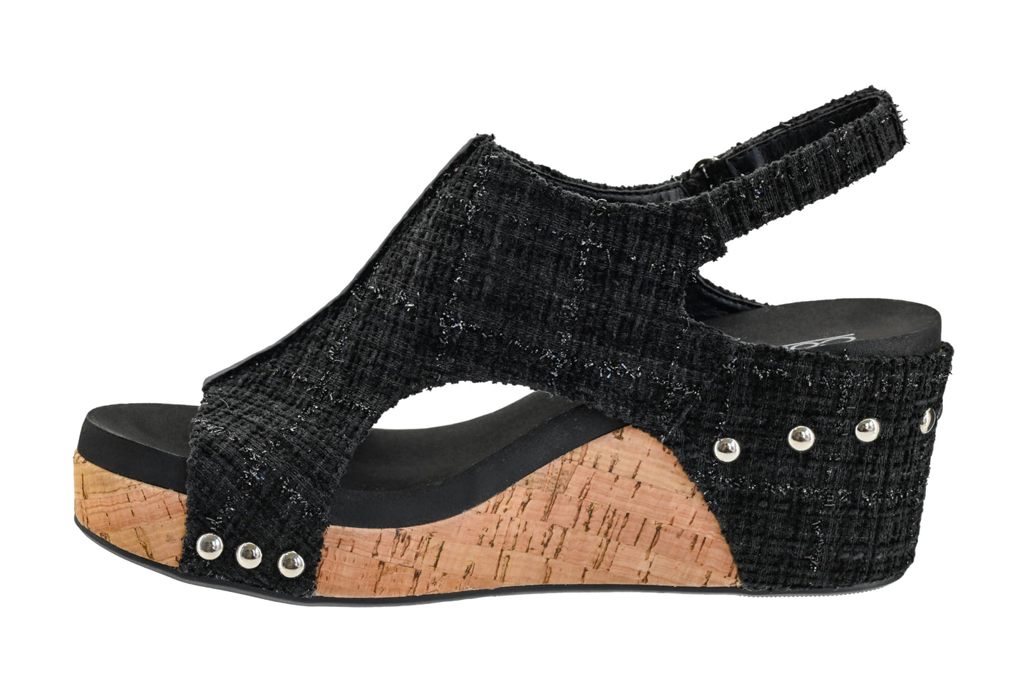 Corkys Footwear Women's Carley Wedges, Featuring Corkys EVA Foam Cushioned Insoles, A 2.5 Inch Heel, Lightweight For All Day Wear, And Hook And Loop Closure