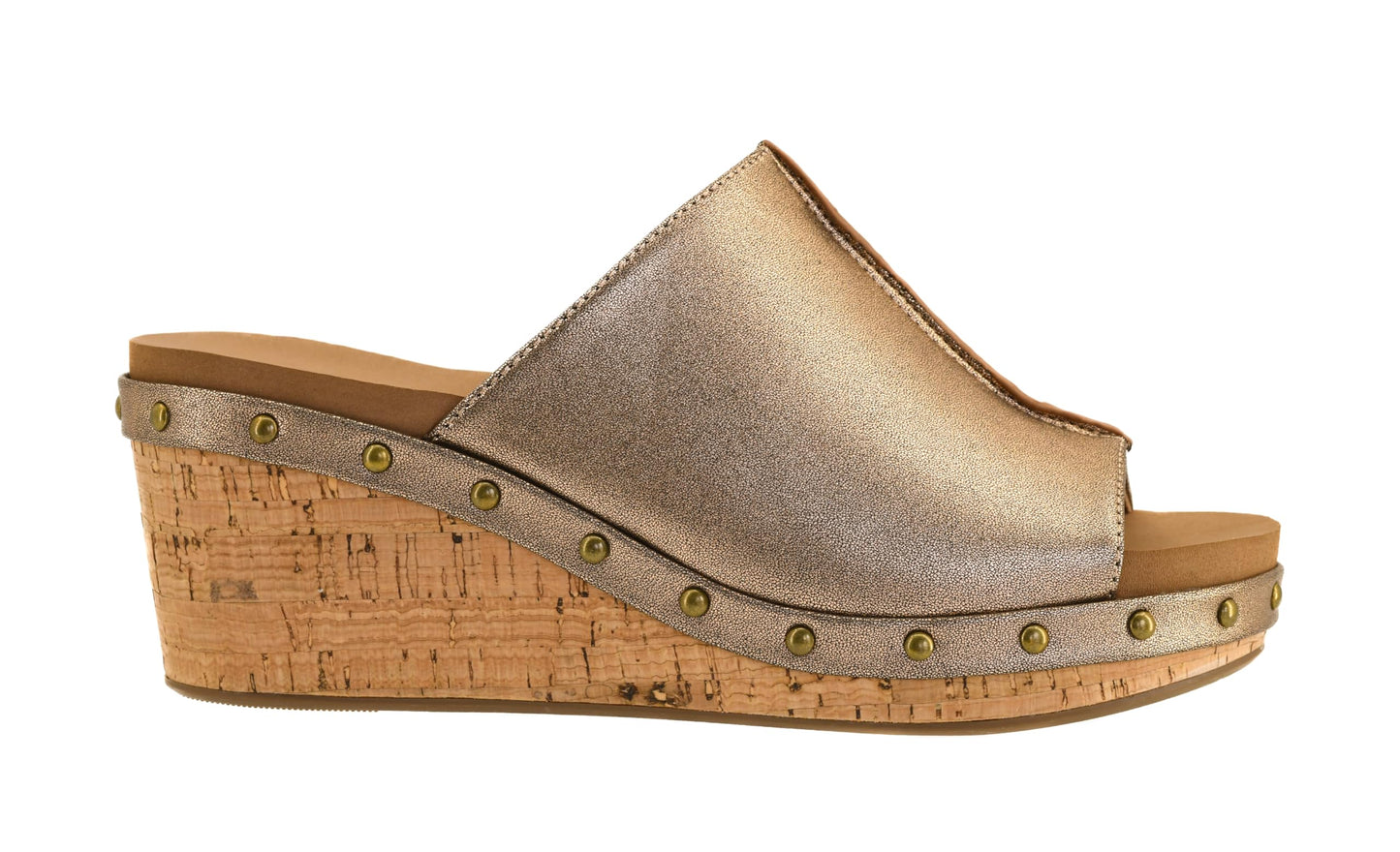 Corkys Footwear Hissy Fit Bronze Slip-in 2.5" Wedge Size 10