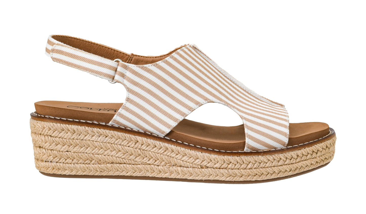 Corkys Footwear Women's Ready Or Not Wedge Sandals with 2-Inch Heel - Comfort-Enhancing EVA Insoles, Hook and Loop Closure, and Stylish Jute Wrapped Bottom Design