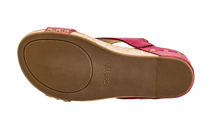 Corkys Footwear Women's Carley Wedges, Featuring Corkys EVA Foam Cushioned Insoles, A 2.5 Inch Heel, Lightweight For All Day Wear, And Hook And Loop Closure