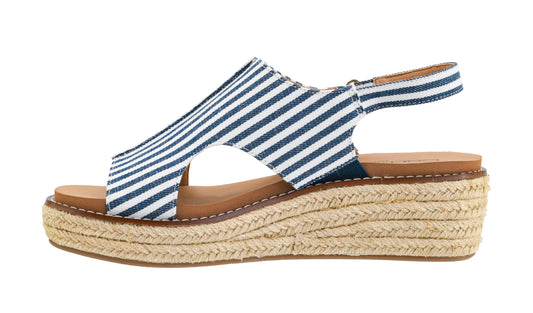 Corkys Footwear Women's Ready Or Not Wedge Sandals with 2-Inch Heel - Comfort-Enhancing EVA Insoles, Hook and Loop Closure, and Stylish Jute Wrapped Bottom Design
