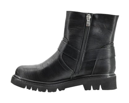 Corkys Footwear Womens Pick Of The Patch Boots - Featuring a 1.25-Inch Heel, Straps Around the Ankle with an 'O' Ring, an Adjustable Buckle, and Comfortable Insoles