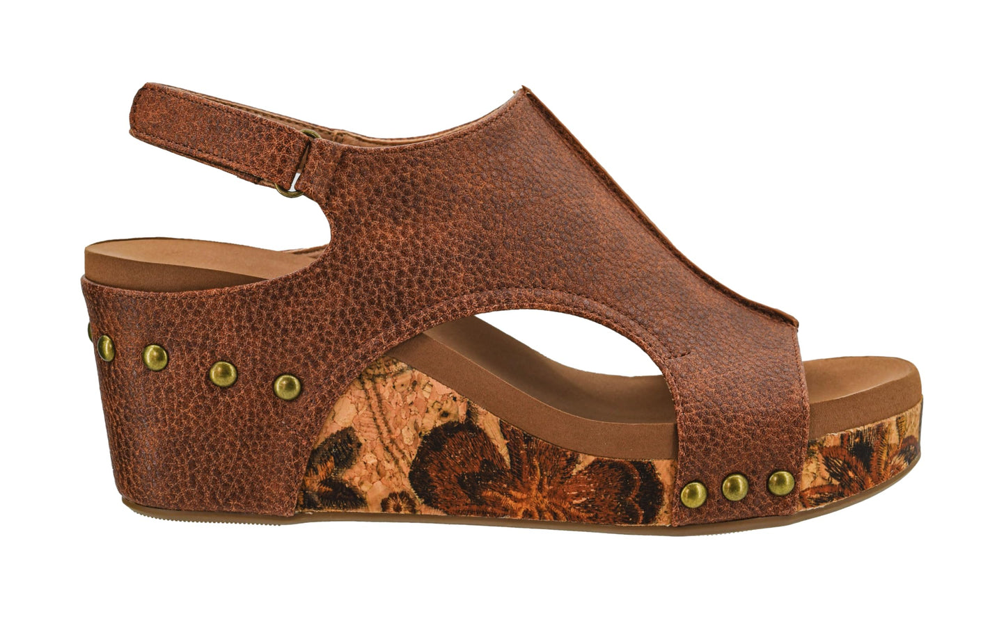Corkys Footwear Women's Carley Wedges, Featuring Corkys EVA Foam Cushioned Insoles, A 2.5 Inch Heel, Lightweight For All Day Wear, And Hook And Loop Closure
