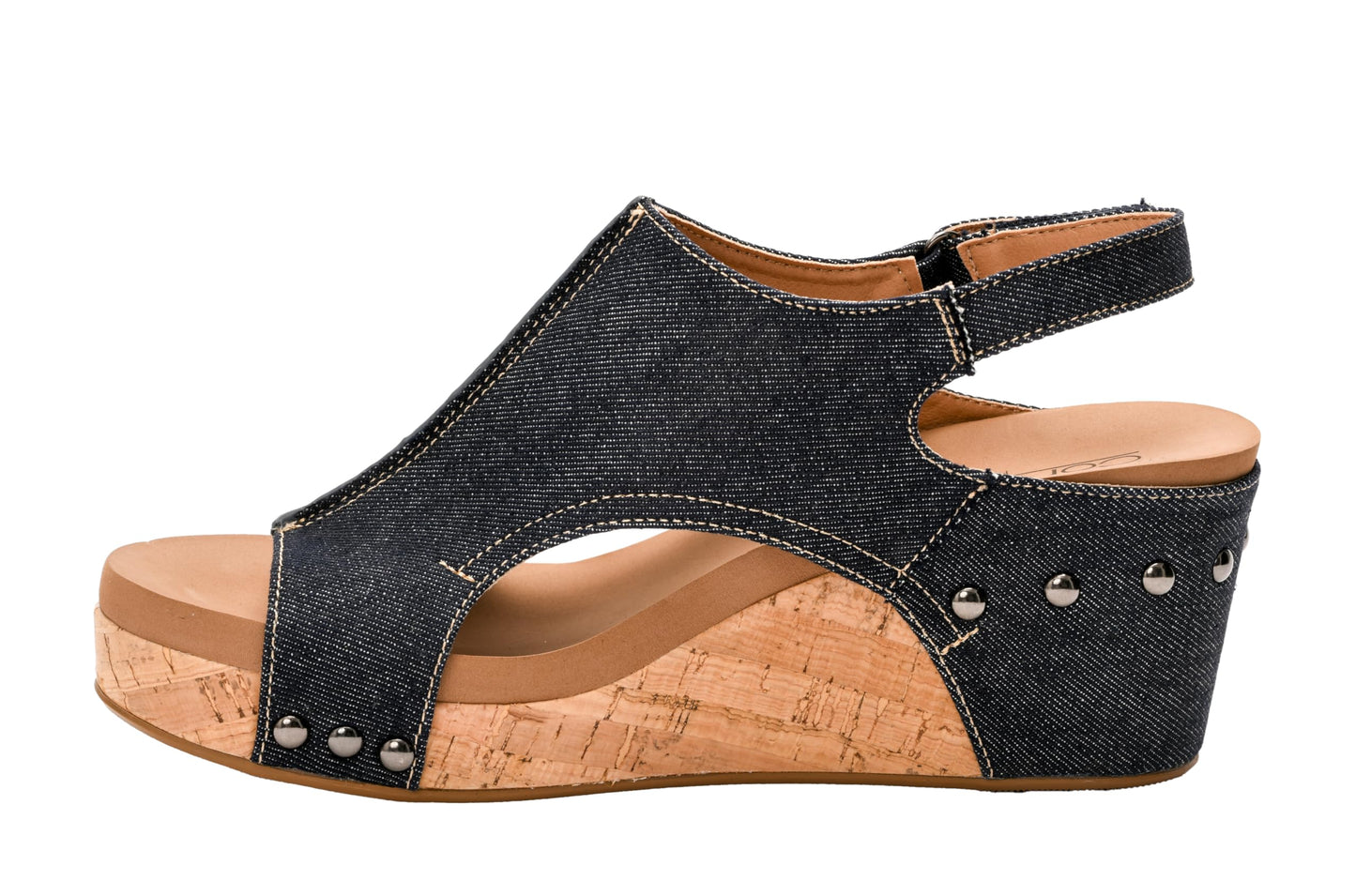 Corkys Footwear Womens Carley Wedges, Featuring Corkys EVA Foam Cushioned Insoles, A 2.5 Inch Heel, Lightweight For All Day Wear, And Hook And Loop Closure