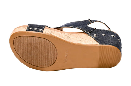 Corkys Footwear Womens Carley Wedges, Featuring Corkys EVA Foam Cushioned Insoles, A 2.5 Inch Heel, Lightweight For All Day Wear, And Hook And Loop Closure