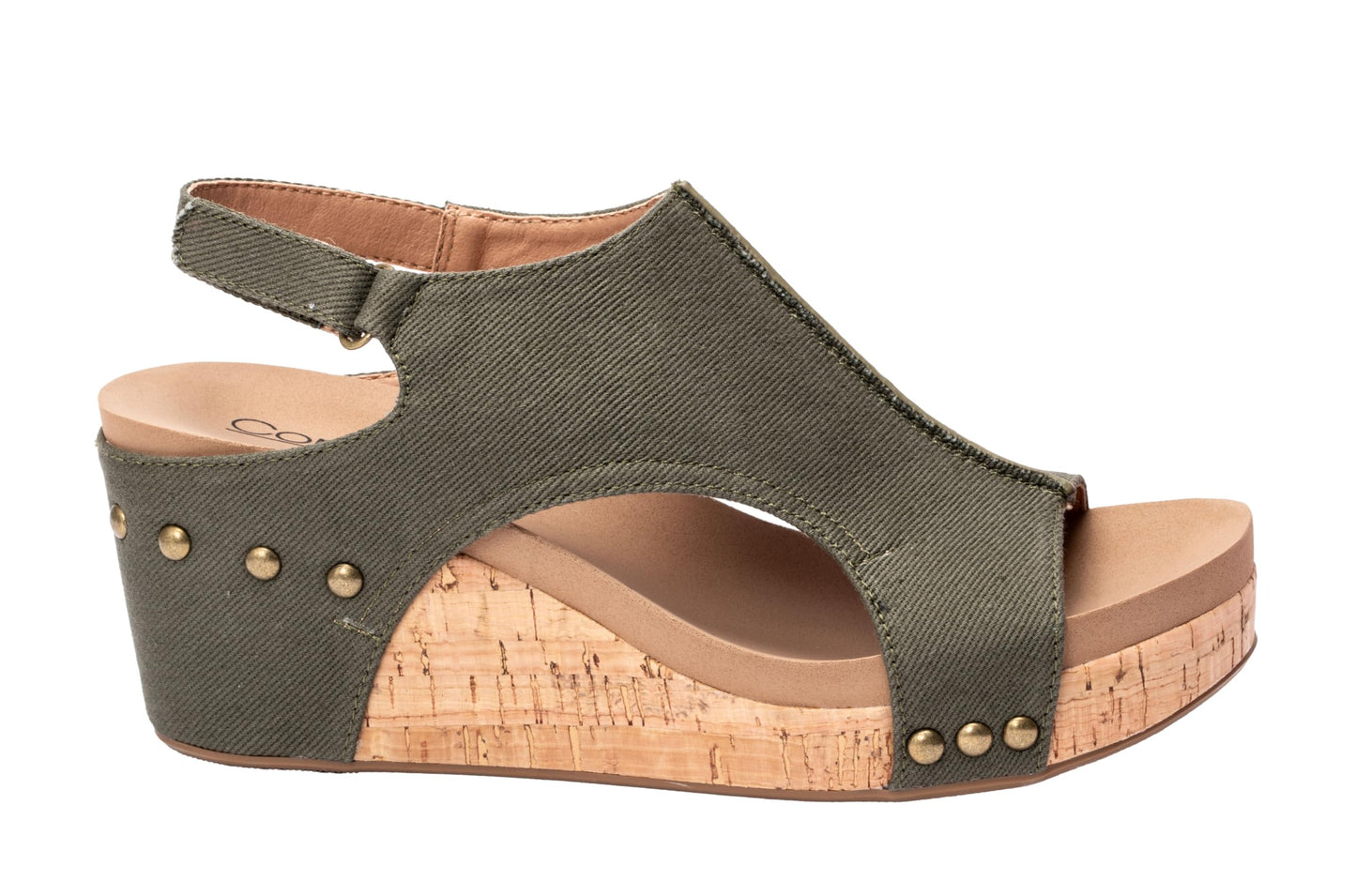 Corkys Footwear Women's Carley Wedges, Featuring Corkys EVA Foam Cushioned Insoles, A 2.5 Inch Heel, Lightweight For All Day Wear, And Hook And Loop Closure