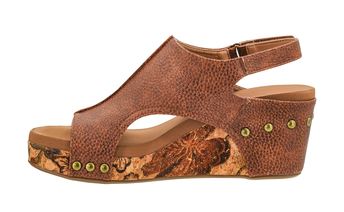 Corkys Footwear Women's Carley Wedges, Featuring Corkys EVA Foam Cushioned Insoles, A 2.5 Inch Heel, Lightweight For All Day Wear, And Hook And Loop Closure