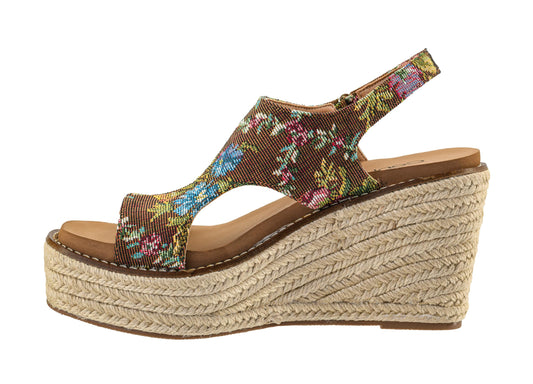 Corkys Footwear Women's Freddie Wedge Sandals with 3.75-Inch Heel and 2-inch Platform- Comfort-Enhancing EVA Insoles, and Stylish Jute Wrapped Bottom Design