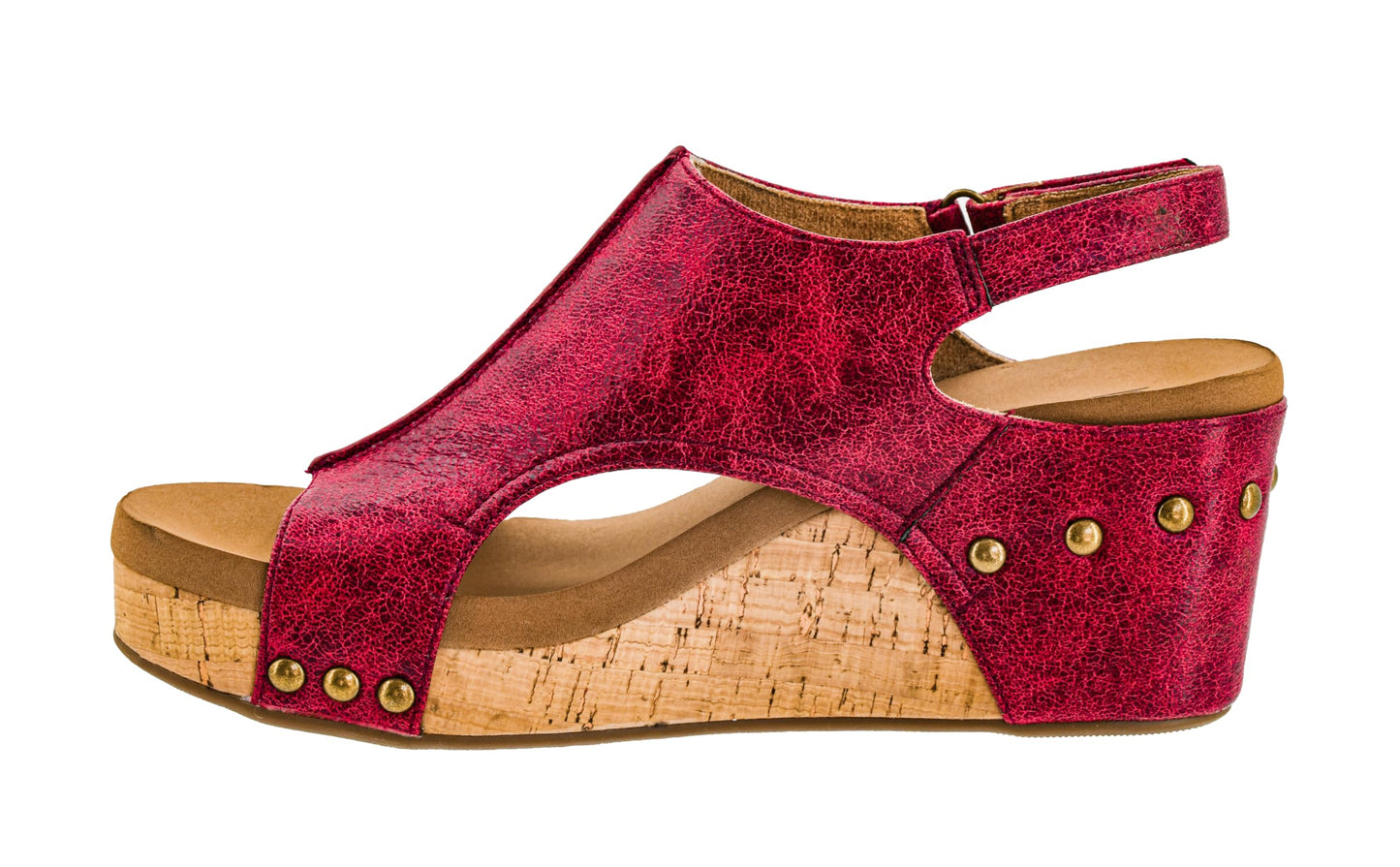 Corkys Footwear Women's Carley Wedges, Featuring Corkys EVA Foam Cushioned Insoles, A 2.5 Inch Heel, Lightweight For All Day Wear, And Hook And Loop Closure