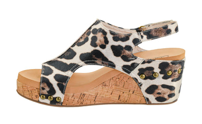 Corkys Footwear Women's Carley Wedges, Featuring Corkys EVA Foam Cushioned Insoles, A 2.5 Inch Heel, Lightweight For All Day Wear, And Hook And Loop Closure