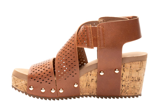 Corkys Footwear Womens Guilty Pleasure Wedges - Featuring a 2.5-Inch Heel, Corkys Signature Soft Cushion EVA Insoles, And A Strappy and Breathable Upper