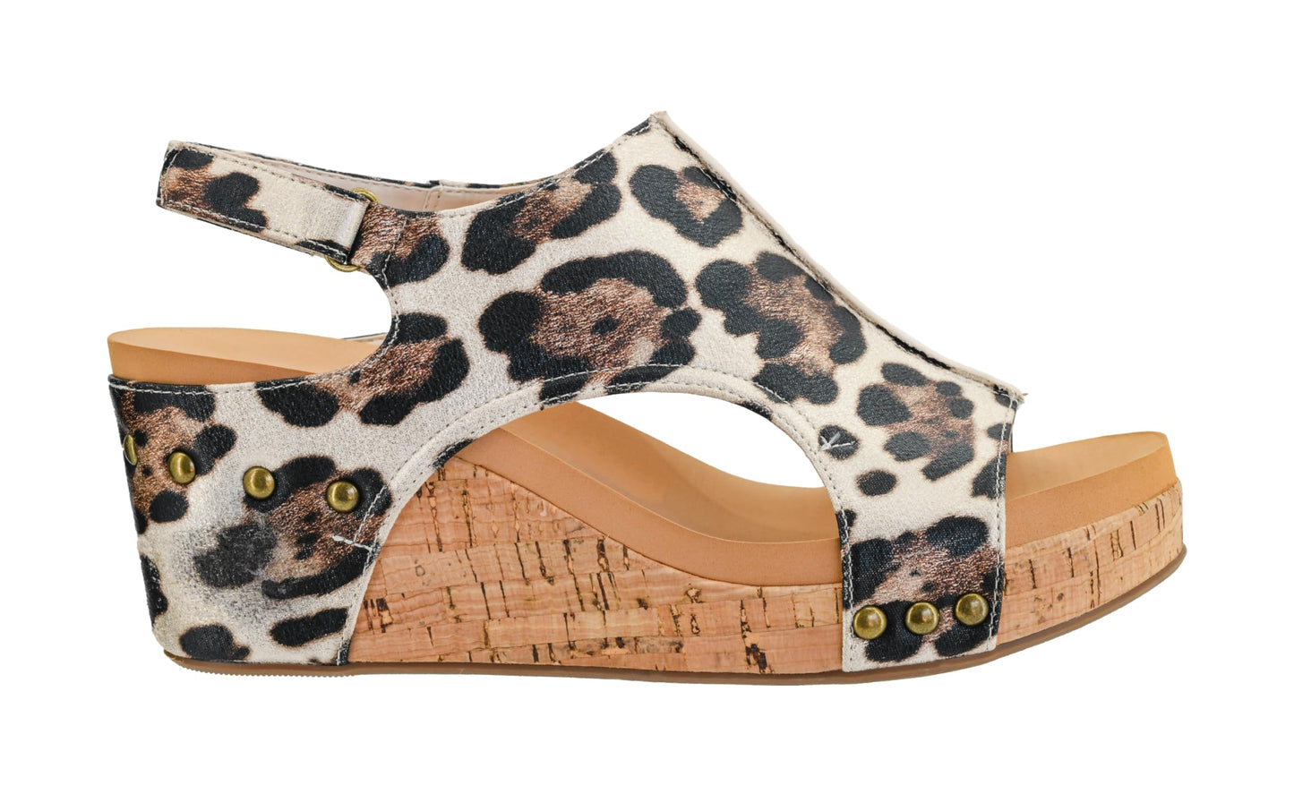 Corkys Footwear Women's Carley Wedges, Featuring Corkys EVA Foam Cushioned Insoles, A 2.5 Inch Heel, Lightweight For All Day Wear, And Hook And Loop Closure