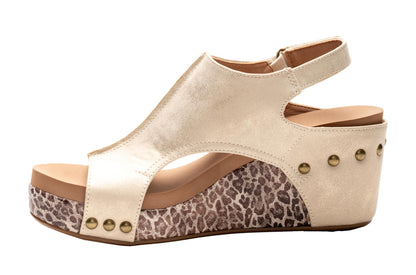 Corkys Footwear Women's Carley Wedges, Featuring Corkys EVA Foam Cushioned Insoles, A 2.5 Inch Heel, Lightweight For All Day Wear, And Hook And Loop Closure