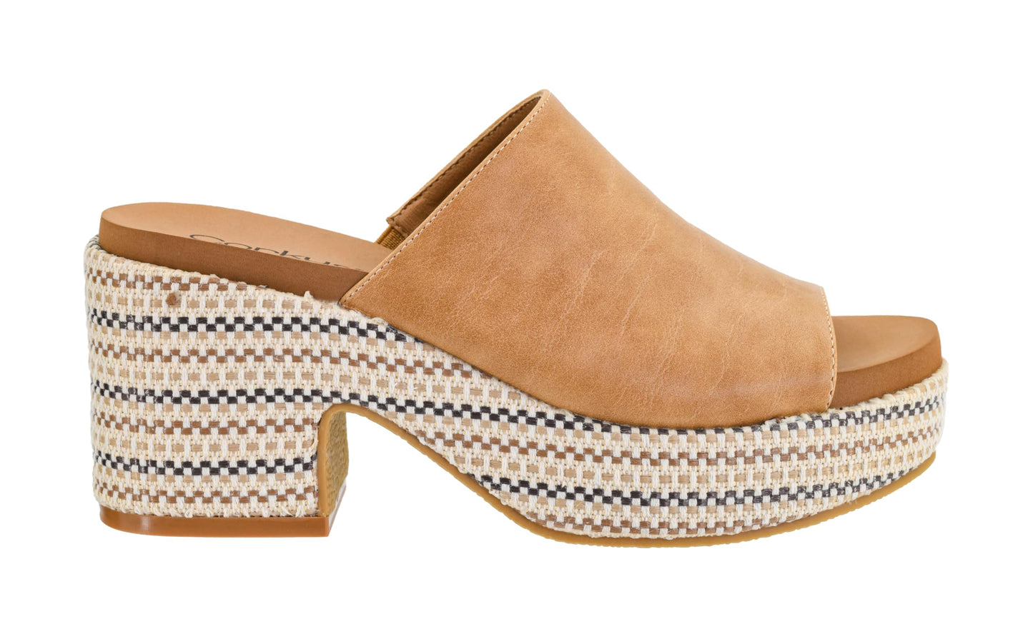 Corkys Footwear Totally Buggin Heeled Sandal - With A 3.25-Inch heel And 1-Inch platform, Chunky Heel, Slip-on Comfort, EVA Insole, and a Stylish Raffia Outsole