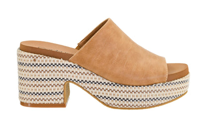 Corkys Footwear Totally Buggin Heeled Sandal - With A 3.25-Inch heel And 1-Inch platform, Chunky Heel, Slip-on Comfort, EVA Insole, and a Stylish Raffia Outsole