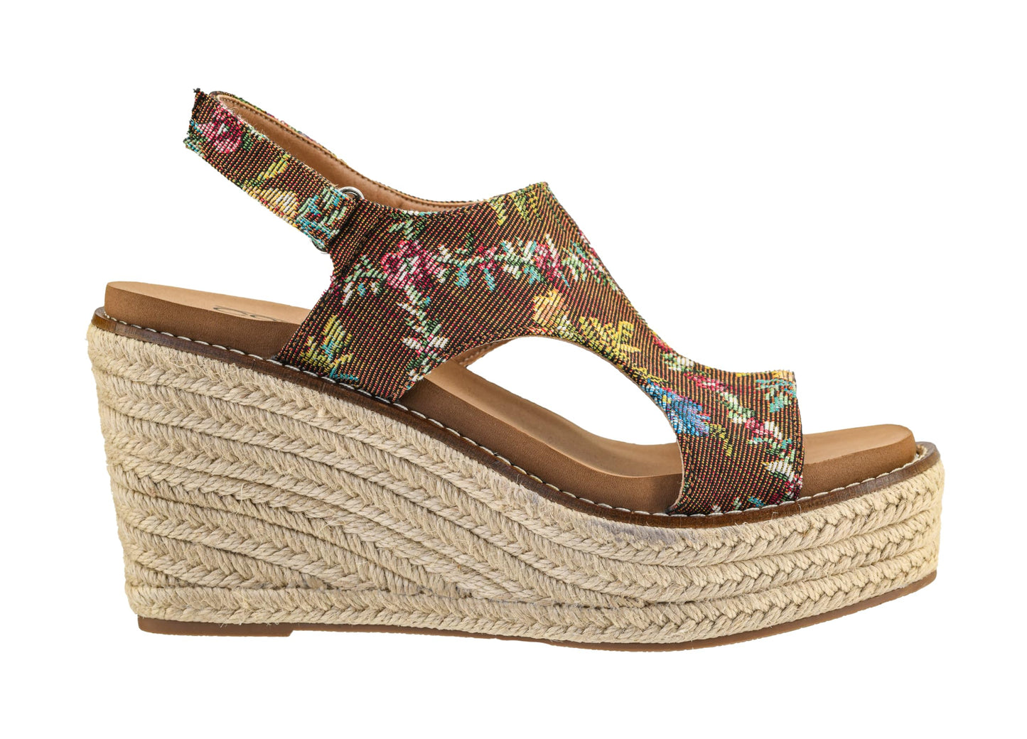 Corkys Footwear Women's Freddie Wedge Sandals with 3.75-Inch Heel and 2-inch Platform- Comfort-Enhancing EVA Insoles, and Stylish Jute Wrapped Bottom Design