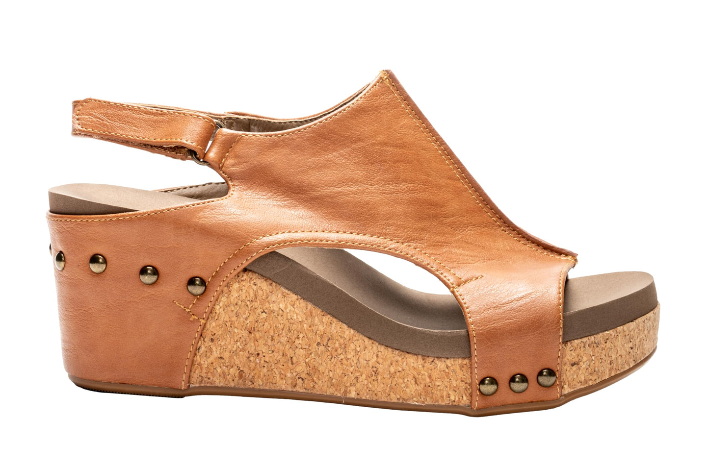 Corkys Footwear Womens Carley Wedges, Featuring Corkys EVA Foam Cushioned Insoles, A 2.5 Inch Heel, Lightweight For All Day Wear, And Hook And Loop Closure