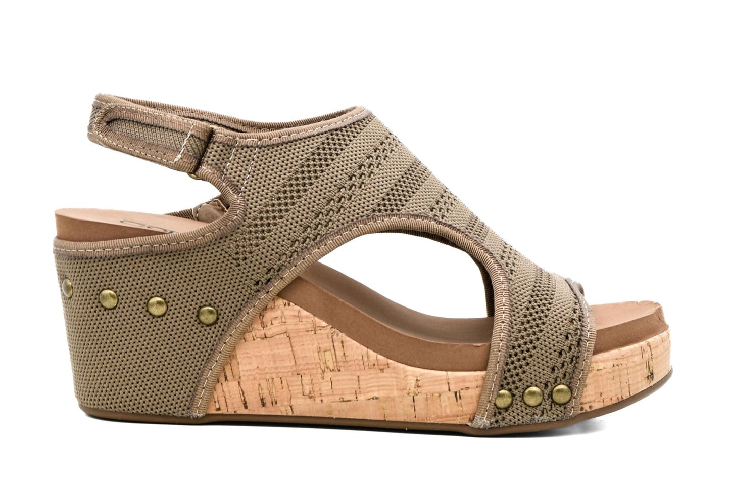Corkys Footwear Women's Carley Wedges, Featuring Corkys EVA Foam Cushioned Insoles, A 2.5 Inch Heel, Lightweight For All Day Wear, And Hook And Loop Closure