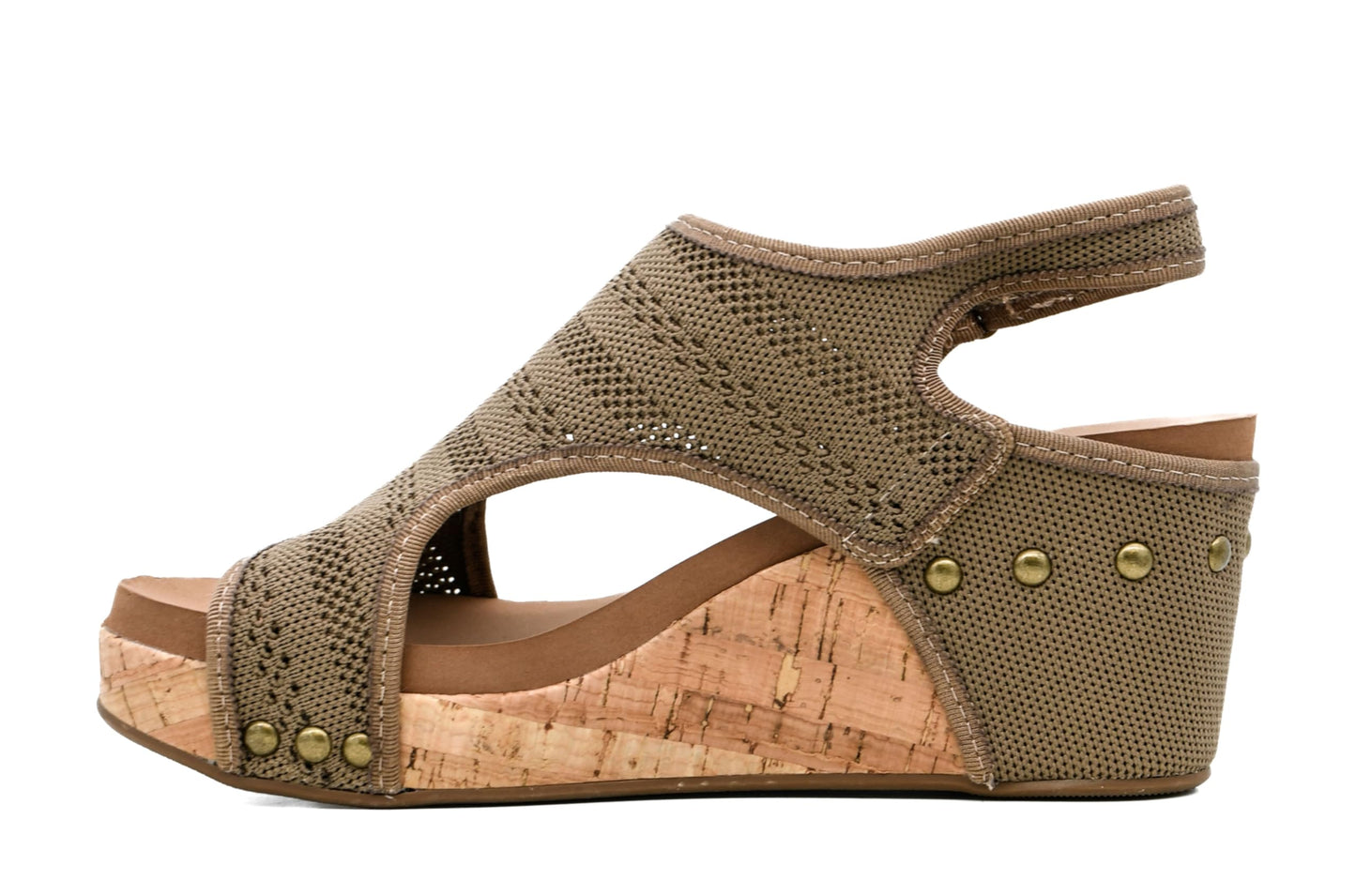 Corkys Footwear Women's Carley Wedges, Featuring Corkys EVA Foam Cushioned Insoles, A 2.5 Inch Heel, Lightweight For All Day Wear, And Hook And Loop Closure