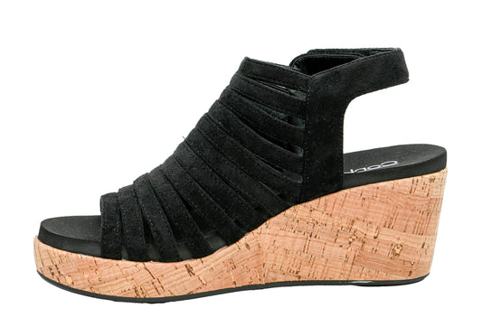 Corkys Footwear Women's Oopsie Daisey Wedge - Featuring a 2.5-Inch Heel, A Strappy and Breathable Upper, Signature Corkys Soft EVA Insoles for All-Day Wear