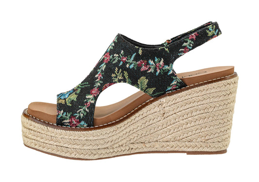 Corkys Footwear Women's Freddie Wedge Sandals with 3.75-Inch Heel and 2-inch Platform- Comfort-Enhancing EVA Insoles, and Stylish Jute Wrapped Bottom Design
