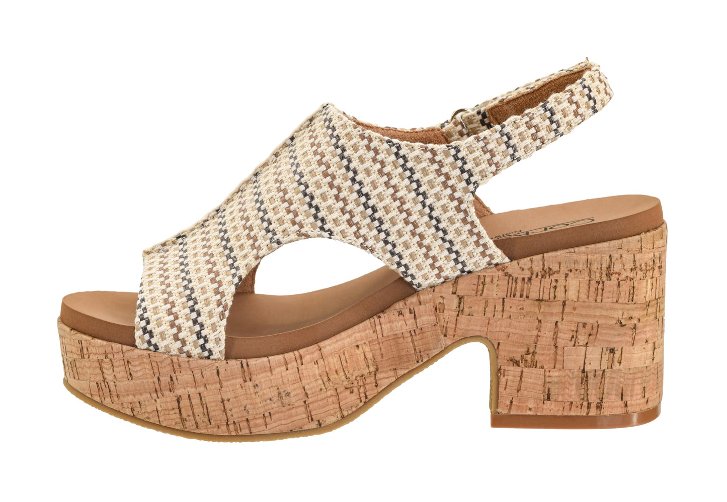 Corkys Footwear Women's Miss Carley Platform Sandal, 3 Inch Heel, Trendy And Comfortable Peep Toe with Adjustable Hook and Loop Strap, Year Round Wear