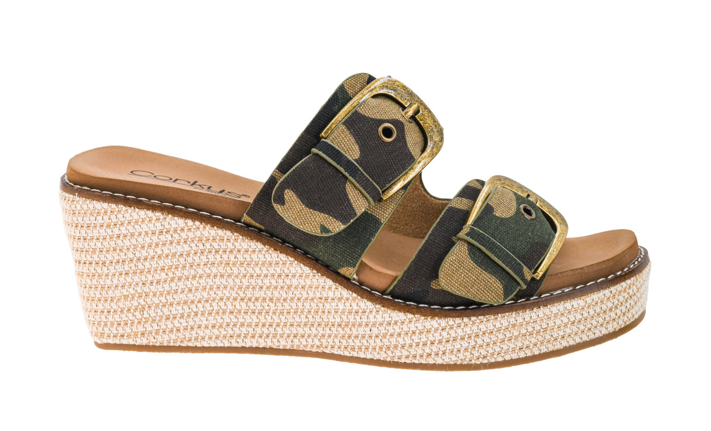 Corkys Footwear Womens 2.5-inch Manifest Wedge - Featuring Two Straps with Adjustable Buckles, Corkys Signature EVA Insoles for All-Day Comfort, and a Wrapped Outsole