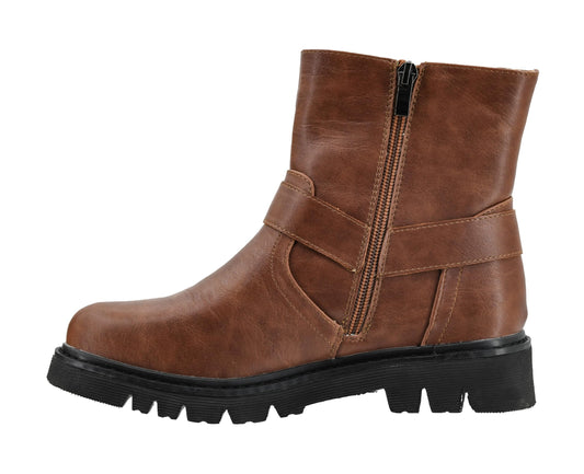 Corkys Footwear Women's Pick Of The Patch Boots - Featuring a 1.25-Inch Heel, Straps Around the Ankle with an 'O' Ring, an Adjustable Buckle, and Comfortable Insoles