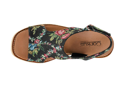 Corkys Footwear Women's Freddie Wedge Sandals with 3.75-Inch Heel and 2-inch Platform- Comfort-Enhancing EVA Insoles, and Stylish Jute Wrapped Bottom Design