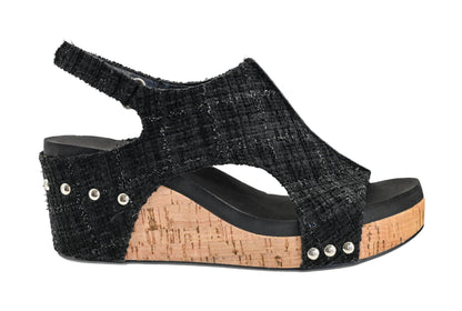 Corkys Footwear Women's Carley Wedges, Featuring Corkys EVA Foam Cushioned Insoles, A 2.5 Inch Heel, Lightweight For All Day Wear, And Hook And Loop Closure