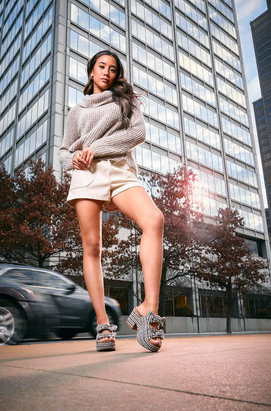 Corkys Footwear Womens Put A Bow On It Heeled Sandal - With A 3.25-Inch heel And 1-Inch platform, Chunky Heel, EVA Insole, and a Stylish Upper With Bows